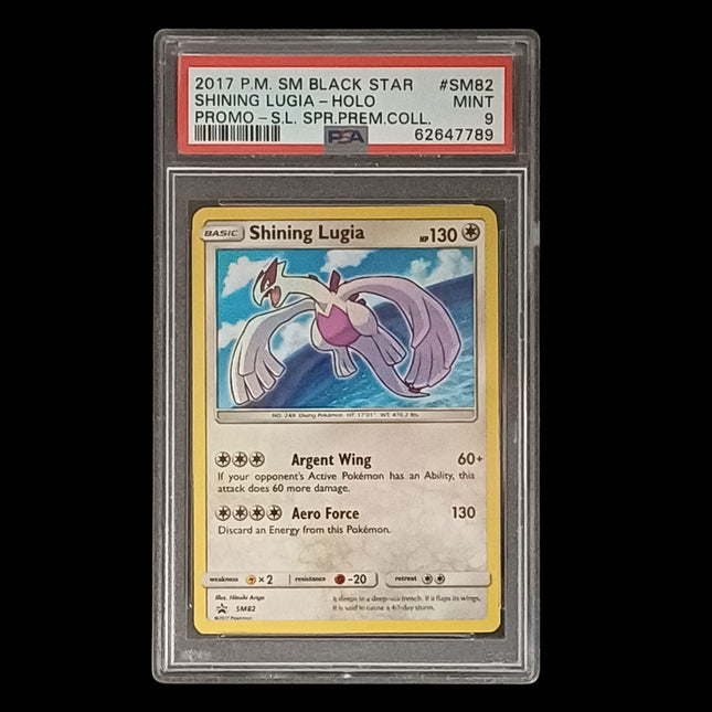 2017 P.M. Black Star SM82 Shining Lugia - Holo Promo S.L. SPR PREM.COLL PSA 9 - Osiris TCG