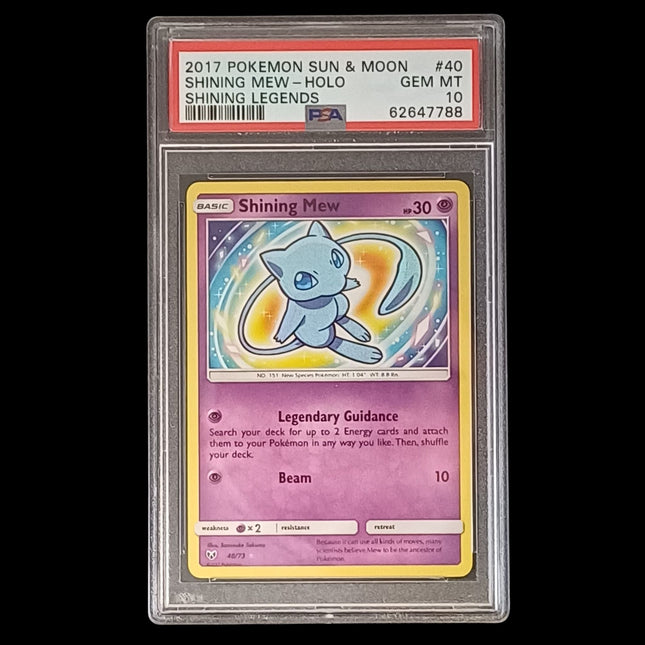 2017 Sun & Moon Shining Legends Shining Mew Holo 40 PSA 10 Gem Mint - Osiris TCG