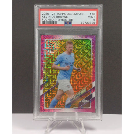 2020 Topps UEFA Champions League Japan Edition 18 Kevin De Bruyne 2/125 Fuchsia Refractor PSA Mint 9 - Osiris TCG