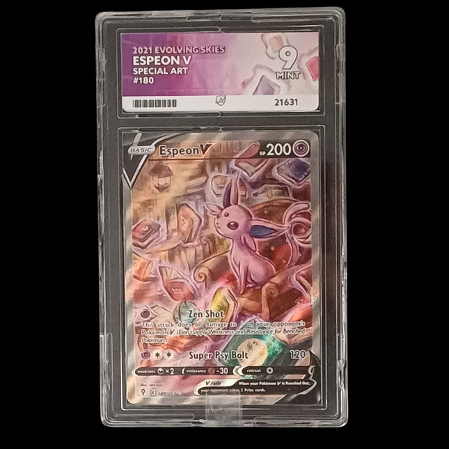 2021 Evolving Skies ACE Mint 9 Espeon V Special Art 180 - Osiris TCG