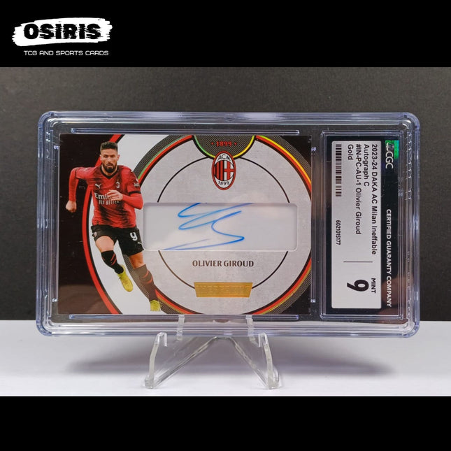 AC Milan - Olivier Giroud 2023 - 24 DAKA Ineffable Autograph on Card 39/45 Gold CGC 9 - Osiris TCG