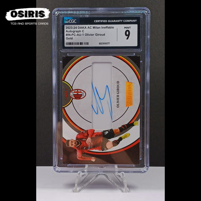AC Milan - Olivier Giroud 2023 - 24 DAKA Ineffable Autograph on Card 39/45 Gold CGC 9 - Osiris TCG