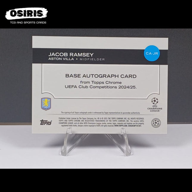 Aston Villa - Jacob Ramsay Autograph 23/75 Topps Chrome UCC 2024/25 - Osiris TCG