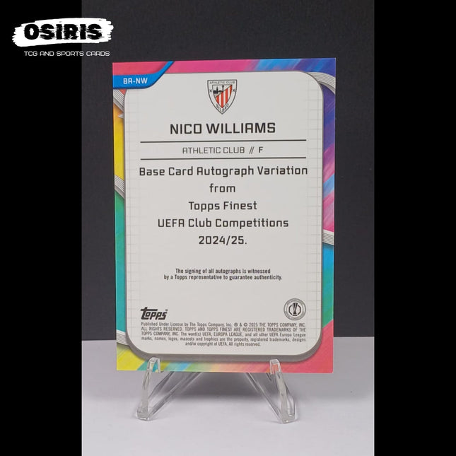 Athletic Club - Nico Williams Autograph 32/50 Topps Finest UCC 2024/25 - Osiris TCG