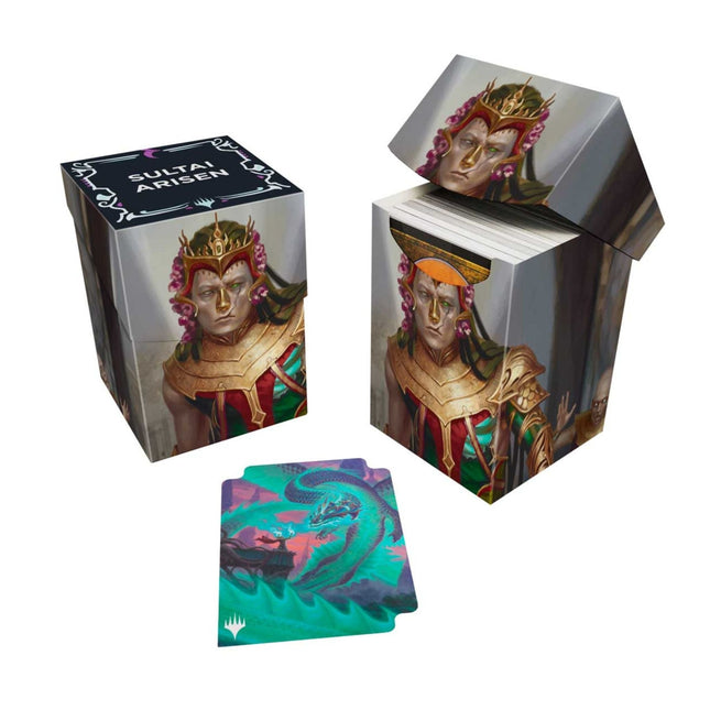 Magic the Gathering - Tarkir: Dragonstorm 100+ Deck Box Sultai Commander featuring Kotis, Sibsig Champion - Osiris TCG