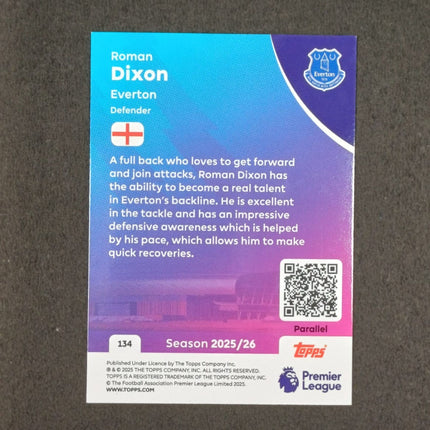Roman Dixon Rookie Numbered Parallel 12/50 - Topps Premier League 2026 - Osiris TCG