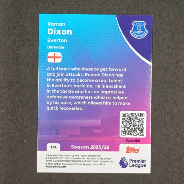 Roman Dixon Rookie Numbered Parallel 12/50 - Topps Premier League 2026 - Osiris TCG