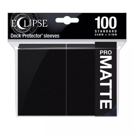 Ultra Pro - Eclipse Standard Matte Sleeves 100 Pack - Jet Black - Osiris TCG